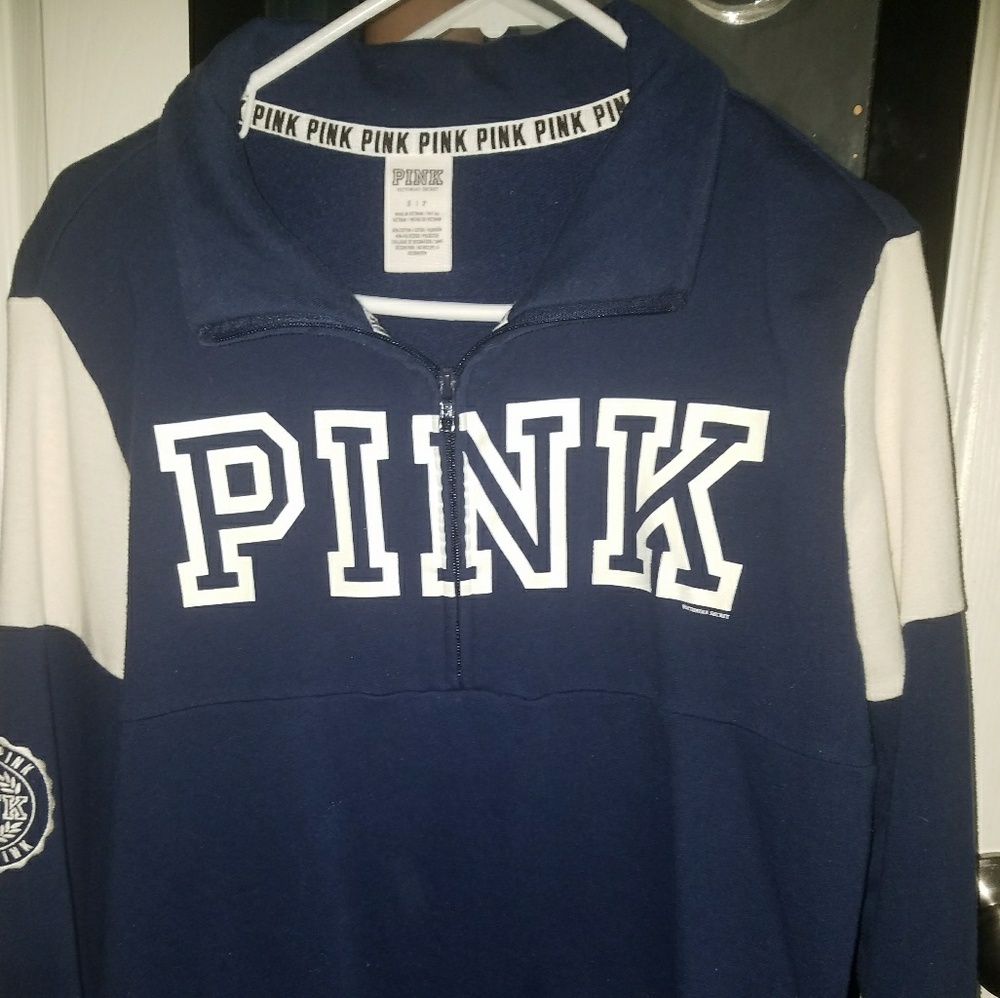 VS Pink quarter zip up